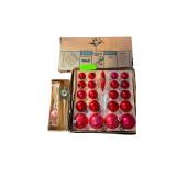 Vintage Christmas Bulbs and Monopoly Game