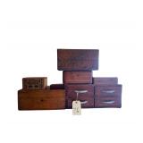 Collection of Wooden Trinket Boxes / Tea Boxes / Desktop Boxes