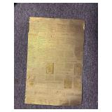 Metal- Embossed- Beaver County Times Print Aprox.22”L. X 15” W.