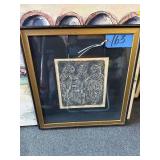 Cambridge By Bette Nutt 1969 Framed Matted 23” X 20.5”