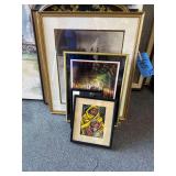 5 Peices Of Framed Art Work 11” The Smallest 23” The Largest