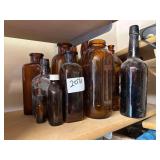 Vintage Brown Glassware Assortment