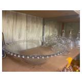 An Abundance of Glass 12"x3.5 Display Bowl, 6 Glass Bells