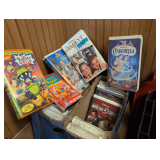 VHS Movies Tapes, CD Movies, Many Children Tapes, weand Misc Tapes, Bag of CDs