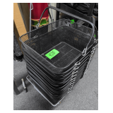 Wire Mesh Shopping Baskets w Holder