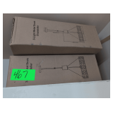 2---3 Light Metal Drum Chandeliers