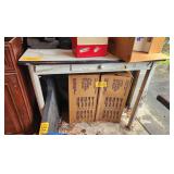 Enamel Top Kitchen Table - Approx 40 x 24 Table Top