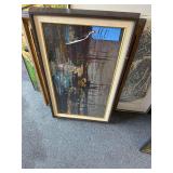 Abstract Framed Art Work 29”X19”
