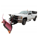 2008 Chevy Silverado - 4x4 - 145,332 Miles - VIN: 1GCHK34K78E205758 - Western Snow Plow - Salt Dogg SHPE2000 Salt Spreader - *Needs Battery*