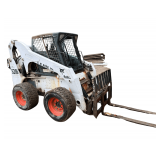 Bobcat S300 Skid Steer - Enclosed Cab - 3576 Hours - High Flow - Heat/AC - Aux. Hyd. - Forks - PIN: 525812983 - Reserved for Load Out - *Saved for Load Out
