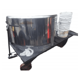 6ft Pull Cart - Wheel Cover 48in - Bucket - Wood Planks