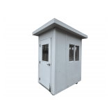 Security Booth - 55in x 80in x 8.5ft tall - Heat/AC - Light