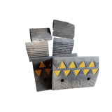 Assorted Wheel Chalks and 3 Vevor Rubber Curb Ramps