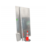 4'x 8' Piece of Stainless Steel Diamond Sheet and a 2.5' x 3' x 8' Piece of Heavy Deck Shoring