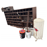 Steel Shelf 7’L. Includes Contents On & Around