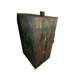 Wooden Rolling Cabinet 8’L. X 4’H. X 12”D.