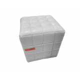 White Leather Like Stool