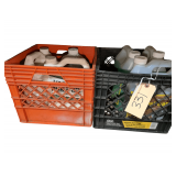 2 Crates of Vacuum Pump Oil, KleenCoil, KleenFoam and Other HVAC Liquids