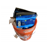 Bucket Full of Electrical Items - Boxes of New Plugs - Boxes - Etc.