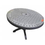 Plastic Outdoor Table w/ Umbrella Hole