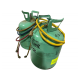 3 Partial Filled Bottles of R 22 Refrigerant - 9lb 2.2oz, 9lb 13.7oz, 16lb 1.1oz