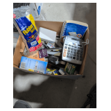 Lot of Office Equipment. Rubber Bands, Tape, Tape Dispensers, Calculator, Staplers, Stables, Pens etc. etc