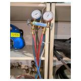NRP GlobeSafe Refrigerant Manifold R134a / 22 / 404A with 2 Hoses