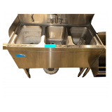 Stainless Steel Under Bar 3 Bowl Sink 3’L. X 21”D. X 30”H.