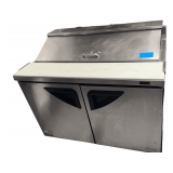 Turbo Air Model TST-48SD-N Super Deluxe Sandwich/Salad Unit, Two-section, Self-Cleaning Condenser, Digital temperature control & monitor system, Cold Bunker system, Stainless steel top with refrigerat