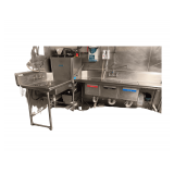 Dishwasher Corner Station - Not including the Dishwasher   - We are selling the Pre Wash Sink w/ Spray Hose and Soiled Dish Table w/ 3 Basins - (Machine is owned by Ecolab)