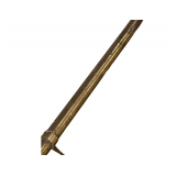 7' Brass Hand Rail with Wall Attachments