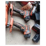 Ridgid Battery Operated Tools, 2 Chargers No Battery, Bag Included