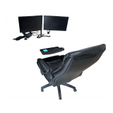 2 - 24” ONN Monitors- 2 - Harlan Karen Speakers - Computer Chair- Keyboard - Mouse - Yealink Office Phone
