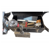 Tool Box of Hole Saw Bits and Taping Knives