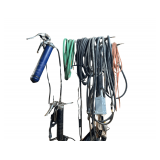 Electric Heavy Duty Extension Cords, 2 Trouble Lights, A Binder, 4 Grease Guns