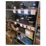 Contents on Shelf - Various Pipe Clamps & Other Hardware