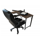 Wooden Metal Computer Desk 39.5”L. X 19”D. X 29”H. - Includes Computer Chair