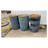Three 55 Gal Drums - Fluid Unknown