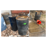 Four 55 Gal Drums - Fluid Unknown