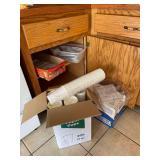 New Box of 12 oz. Paper Cups, Box of Lids, and Numerous Plastic Knifes