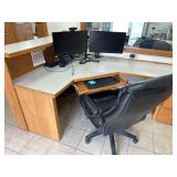 2 - 24” ONN Monitors- 2 - Harlan Karen Speakers - Computer Chair- Keyboard - Mouse - Yealink Office Phone