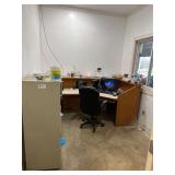 Contents Of Room Includes Desk Top Computer- Monitor Keyboard- Mouse - Printer - File Cabinet- Microwave- Brother Lable Printer