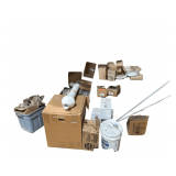 Contents Under Steps Includes PVC Pipe- Therma Trim Baseboard Accessories- Conduit- Fan Belts