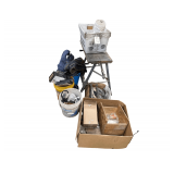 Clothes - CD Player- Metal Saw Horse - Copper