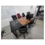 8' Conference Table 6 Office Chairs