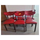 6 Red Office Chairs
