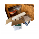 New Box of 12 oz. Paper Cups, Box of Lids, and Numerous Plastic Knifes