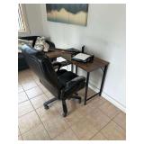 Wooden Metal Computer Desk 39.5”L. X 19”D. X 29”H. - Includes Computer Chair