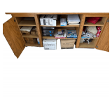 Wooden Cabinet 76”L. X 36”H. X 26”D. - Contents Included