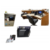 Contents Of Room Includes Desk Top Computer- Monitor Keyboard- Mouse - Printer - File Cabinet- Microwave- Brother Lable Printer